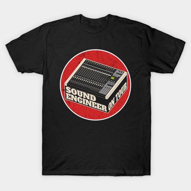 Mixer sound engineer technician retro crew gift T-Shirt by Kuehni